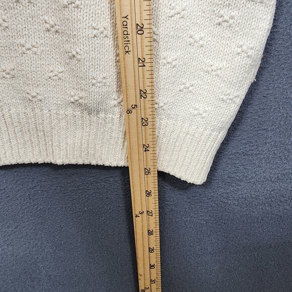 Vtg Mens Sweater Medium Northern Reflections Parkhurst Monochrome White Canada - Picture 5 of 16